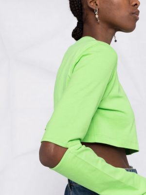 Bavlněné tričko Jacquemus zelené