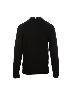 Suéter con escote v Tommy Hilfiger negro