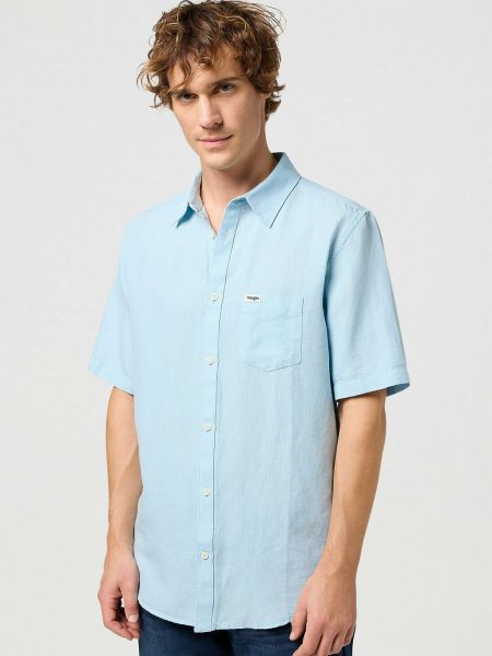 Джинсовая рубашка Wrangler синяя