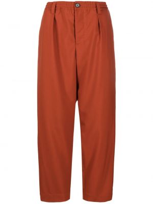 Вълнени панталон Marni оранжево