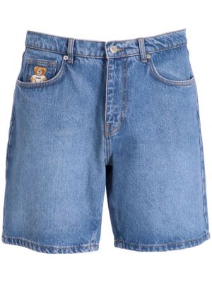 Pantaloni scurți din denim Moschino albastru