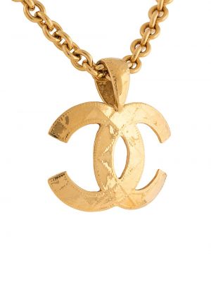 Złoty naszyjnik łańcuch Chanel Pre-owned