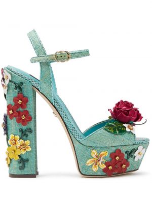 Sandalias con apliques Dolce & Gabbana azul