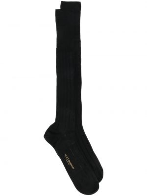 Bombažne nogavice Dolce & Gabbana črna