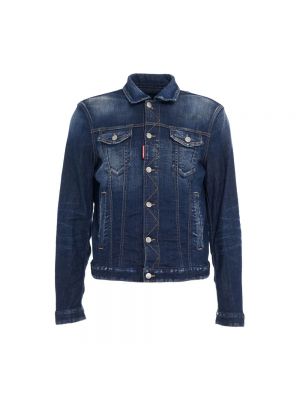 Kurtka jeansowa Dsquared2 niebieska