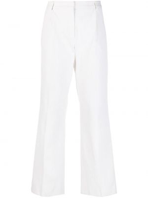 Kalhoty s knoflíky Chanel Pre-owned bílé