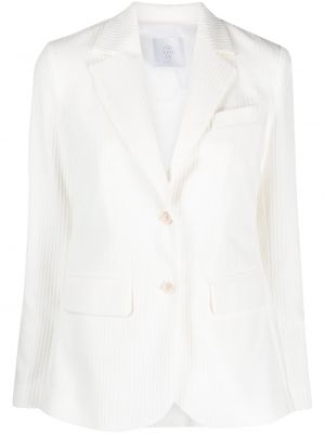 Bavlněné manšestrové sako s knoflíky Eleventy - bílá