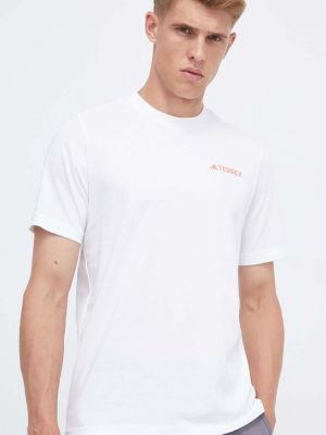 Koszulka z nadrukiem Adidas Terrex biała