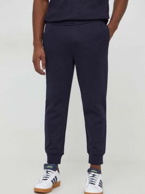 Pantaloni sport din bumbac Armani Exchange albastru