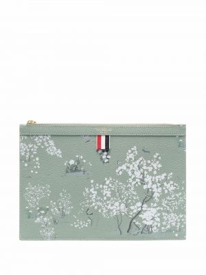 Trykt clutch Thom Browne grønn