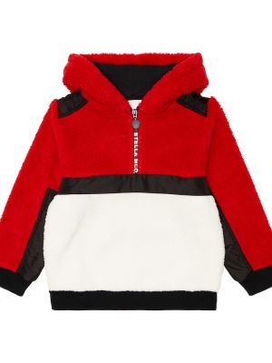 Fleece hettegenser for gutter Stella Mccartney Kids rød