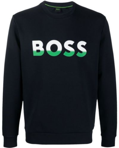 Trykt sweatshirt Boss blå