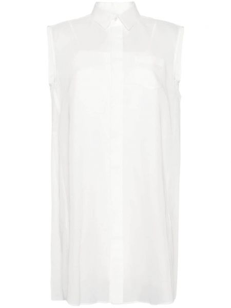 Pliszírozott ruha Sacai fehér