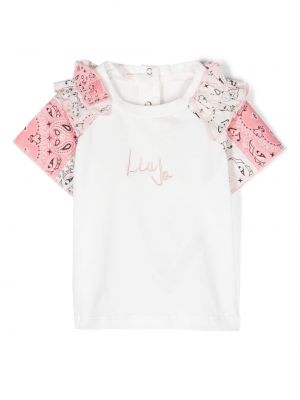 T-shirt con stampa Liu Jo bianco