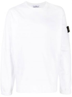 Bomull sweatshirt Stone Island hvit