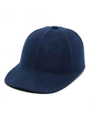 Veltinio vilnonis kepurė su snapeliu Borsalino mėlyna
