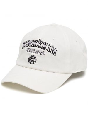 Brodert cap Kimhekim hvit