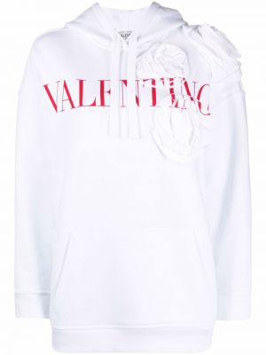 Virágos kapucnis melegítő felső nyomtatás Valentino