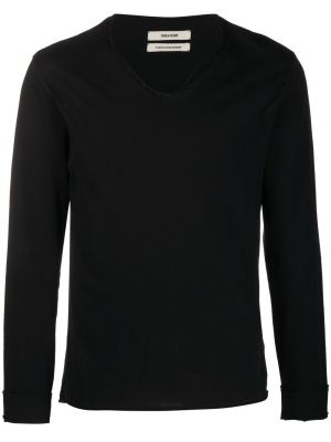 Camiseta de manga larga manga larga Zadig&voltaire negro