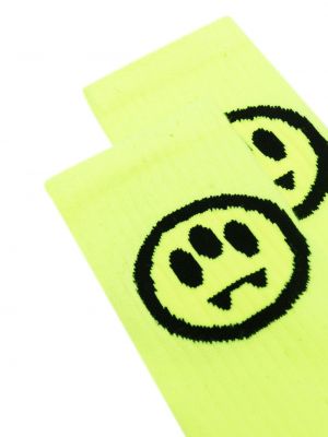 Chaussettes à imprimé Barrow jaune
