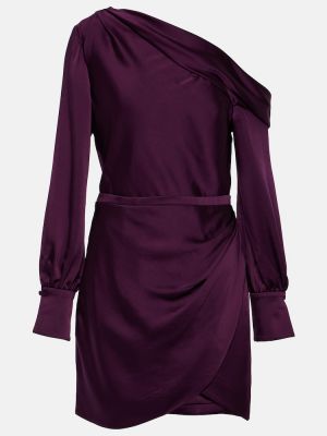 Mini robe en satin asymétrique Simkhai violet