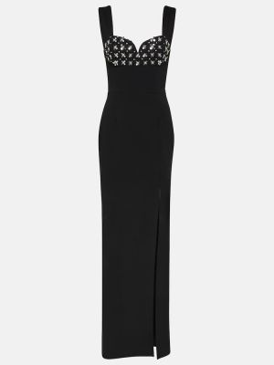 Vestido largo de cristal Rebecca Vallance negro