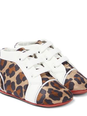 Leopard trykt sneakers for jenter Christian Louboutin Kids