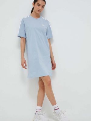 Pamučna mini haljina Adidas plava