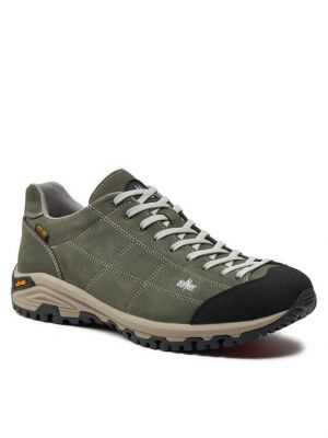 Semišové trekingové topánky Lomer sivá