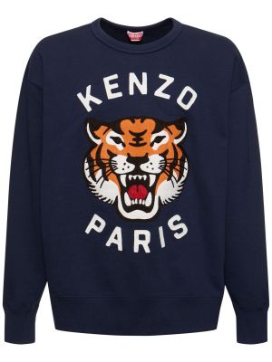 Haftowana bluza bawełniana w tygrysie prążki Kenzo Paris