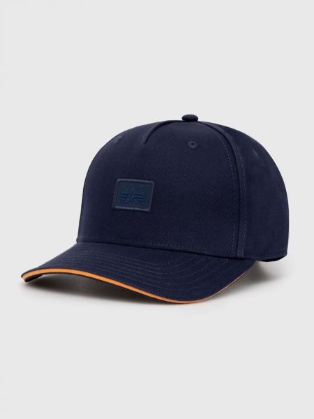Βαμβακερό καπέλο Alpha Industries μπλε