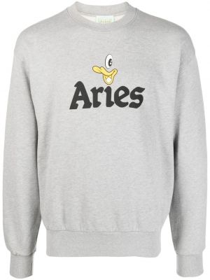 Sweatshirt aus baumwoll mit print Aries grau