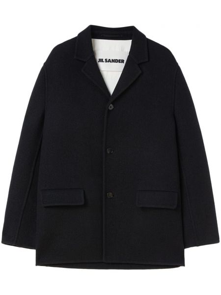 Jachetă lungă de lână Jil Sander negru