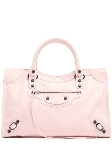 Læder mini taske Balenciaga pink