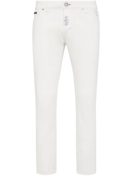 Jean extensible taille basse Philipp Plein blanc