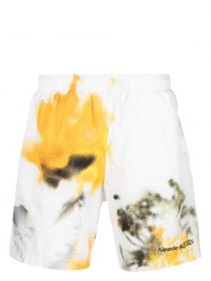 Kratke hlače s cvetličnim vzorcem s potiskom Alexander Mcqueen