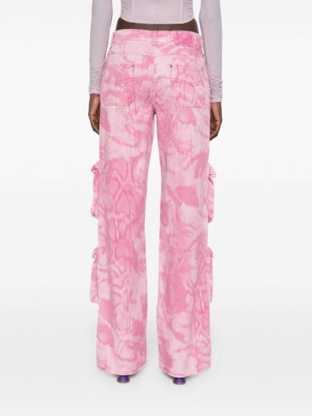 Pantaloni cargo camouflage Blumarine rosa