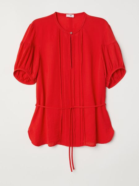 Червона блуза з коротким рукавом H&m