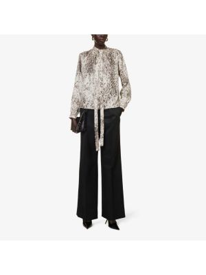 Блузка с принтом с абстрактным узором Givenchy коричневая