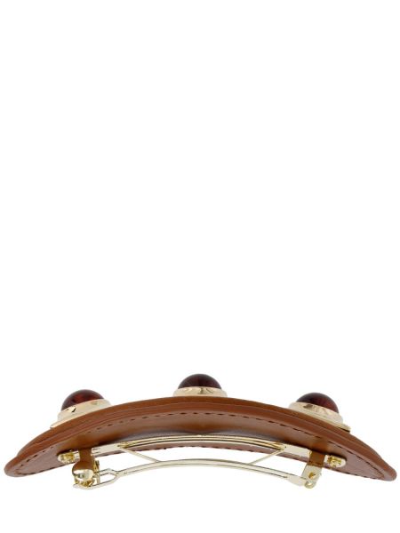 Δερμάτινος pολόι με κεχριμπάρι Etro χρυσό