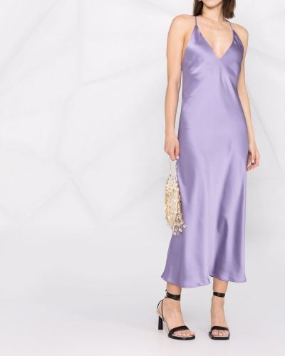 Suknele kokteiline v formos iškirpte Blanca Vita violetinė