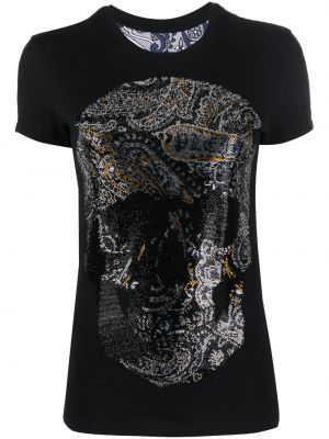 Tričko s paisley vzorom Philipp Plein čierna