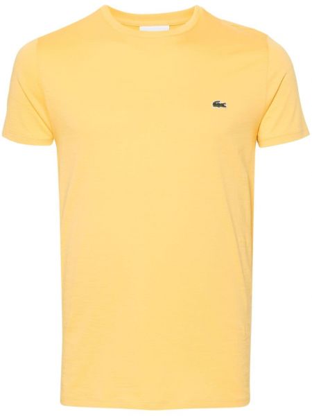 Βαμβακερή μπλούζα Lacoste κίτρινο