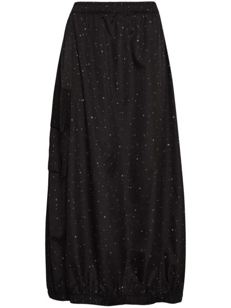 Maxi φούστα με σχέδιο με μοτίβο αστέρια Uma | Raquel Davidowicz μαύρο