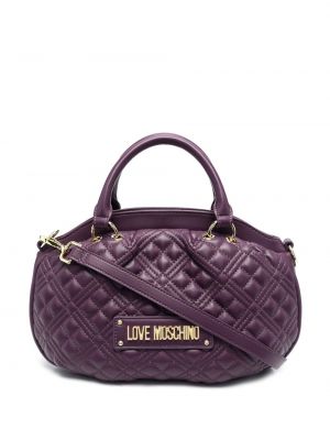 Vattert veske Love Moschino lilla