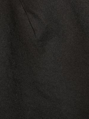 Bavlněný sametový top jersey Velvet černý