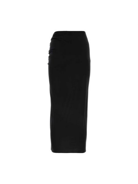 Falda larga de tela jersey Andamane negro