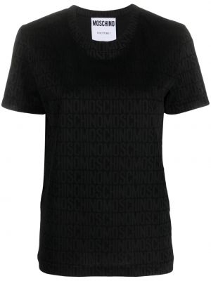 T-shirt mit print Moschino schwarz