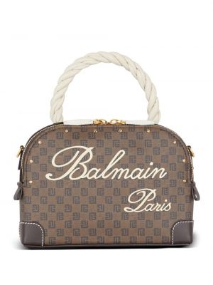 Usnjena nakupovalna torba Balmain