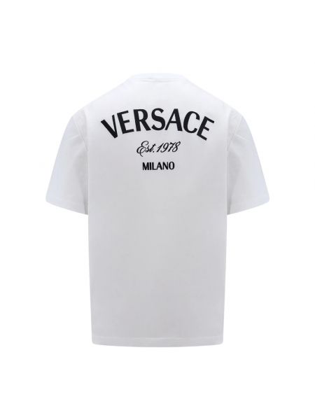 Haftowana koszulka Versace biała